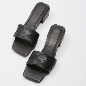 Rivette Heeled Faux Leather Sandal
